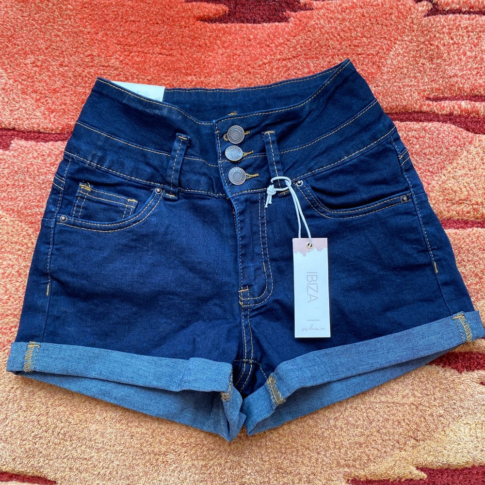 SWS Denim Co- Ibiza denim high rise push up shorts, size Junior 5, NEW with Tag